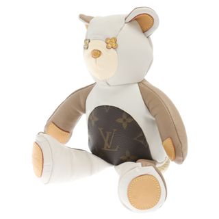 ルイヴィトン(LOUIS VUITTON)のLOUIS VUITTON ルイヴィトン ドゥドゥ・ルイ テディベア レザー ぬいぐるみ ホワイト GI0142(その他)