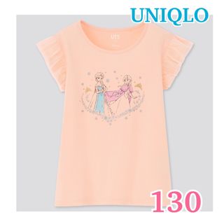 ユニクロ(UNIQLO)の★ UNIQLO ★ ディズニー アナ雪 UT  Tシャツ 半袖 / 130(Tシャツ/カットソー)