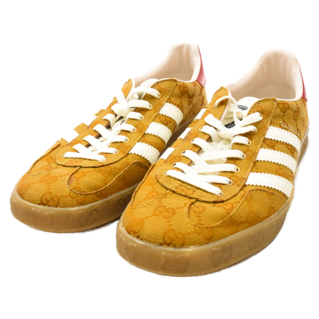 Gucci(グッチ)のGUCCI グッチ ×adidas GAZELLE MONOGRAM ガゼル モノグラム 総柄 GGキャンバス ローカットスニーカー ブラウン US11/29cm HQ8850 メンズの靴/シューズ(スニーカー)の商品写真