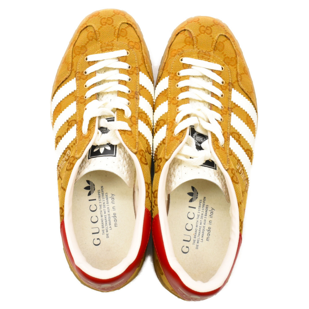 Gucci(グッチ)のGUCCI グッチ ×adidas GAZELLE MONOGRAM ガゼル モノグラム 総柄 GGキャンバス ローカットスニーカー ブラウン US11/29cm HQ8850 メンズの靴/シューズ(スニーカー)の商品写真