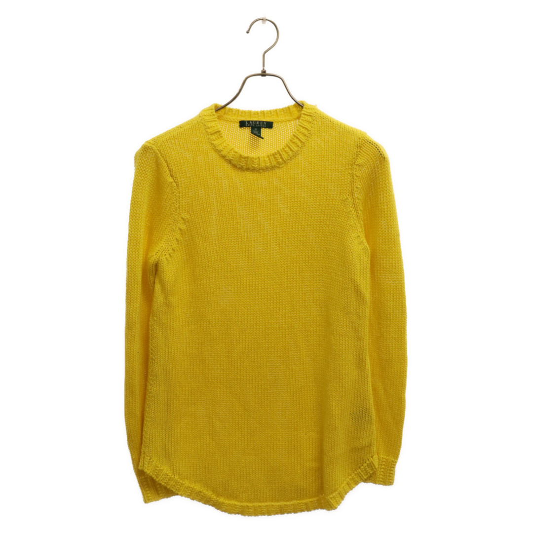 Ralph Lauren(ラルフローレン)のRALPH LAUREN ラルフローレン Sweater クルーネックアクリルニット レディース イエロー レディースのトップス(ニット/セーター)の商品写真