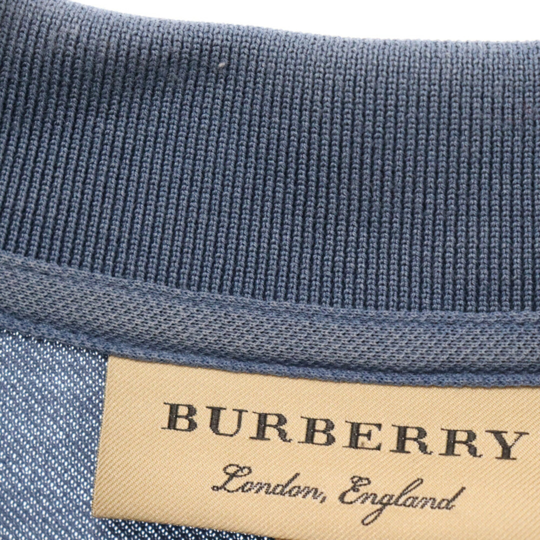 BURBERRY(バーバリー)のBURBERRY バーバリー バッチ付半袖ポロシャツ ブルー 4015512 メンズのトップス(ポロシャツ)の商品写真