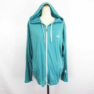 フィラ(FILA)のフィラ ジャケット 長袖 フード 指穴 薄手 4L グリーン スポーツウェア(ウエア)