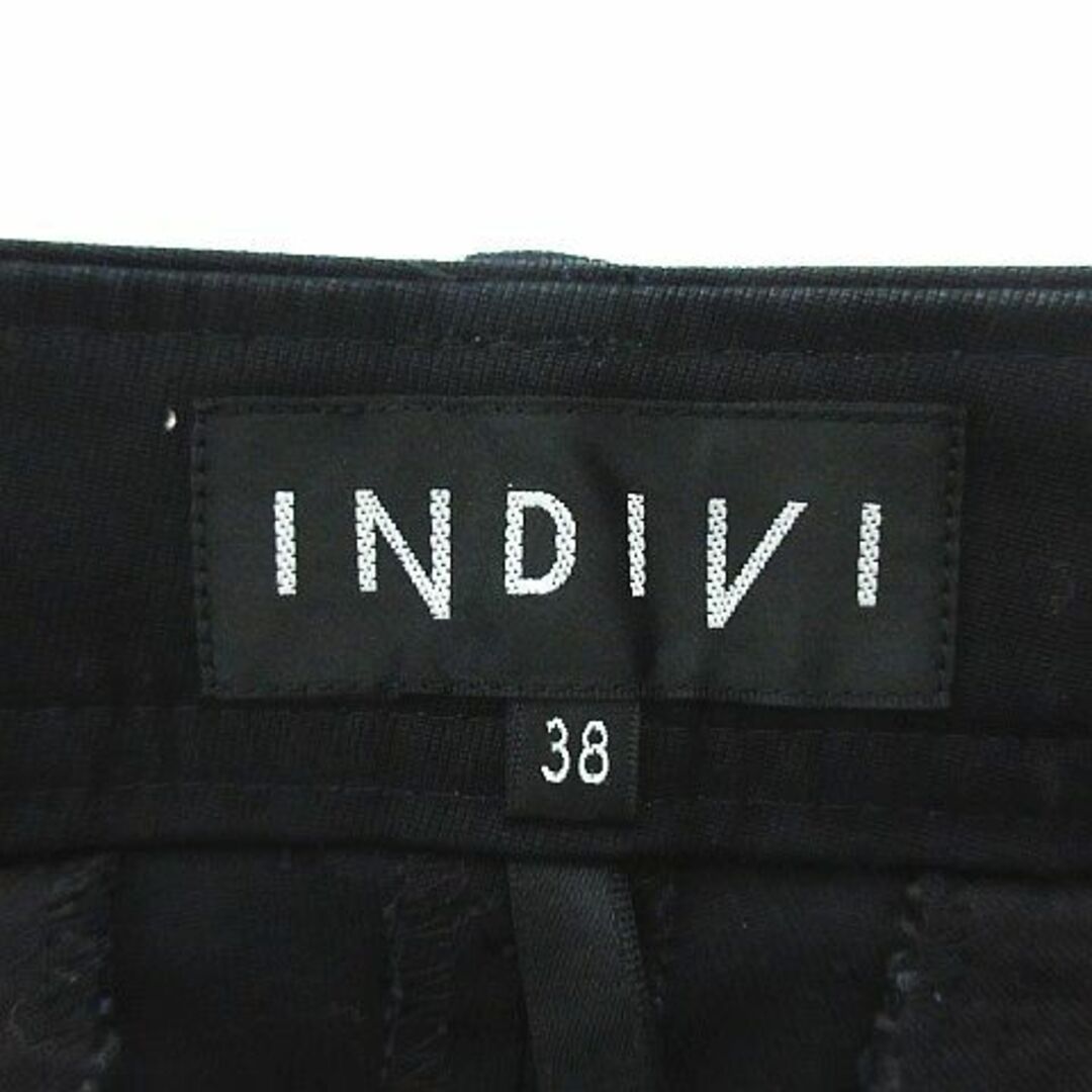 INDIVI(インディヴィ)のインディヴィ パンツ ボトムス ブーツカット ストレッチ 38 ブラック レディースのパンツ(その他)の商品写真