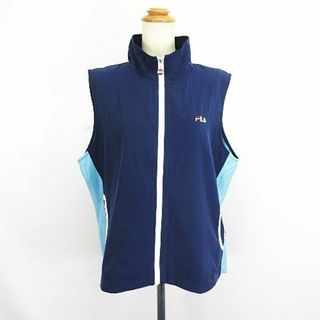 フィラ(FILA)のフィラ ジャケット ベスト ロゴ 切替 裏メッシュ 3L ネイビー ※EKM(ウエア)