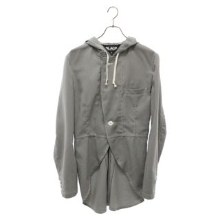 ブラックコムデギャルソン(BLACK COMME des GARCONS)のBLACK COMME des GARCONS ブラックコムデギャルソン ポリエステル フード付き ジャケット グレー 1H-J229(フライトジャケット)