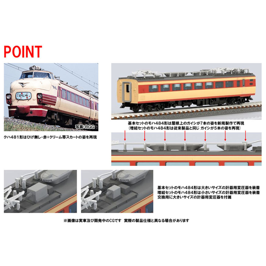 TOMIX 98825 国鉄 485系特急電車(ひたち)基本セット エンタメ/ホビーのおもちゃ/ぬいぐるみ(鉄道模型)の商品写真