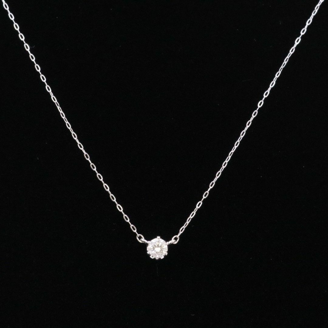 4℃(ヨンドシー)の4℃ ヨンドシー 一粒 ネックレス K18WG/ダイヤモンド0.158ct レディースのアクセサリー(ネックレス)の商品写真