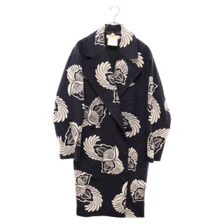 Stella McCartney - STELLA McCARTNEY ステラマッカートニー Embroidery Coat 花柄 刺繍 メルトン コート ネイビー 326590SAN81