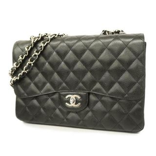 シャネル(CHANEL)の【4gd3269】シャネル ショルダーバッグ/マトラッセ/Wチェーン/キャビアスキン/ブラック/シルバー金具 【中古】 レディース(ショルダーバッグ)