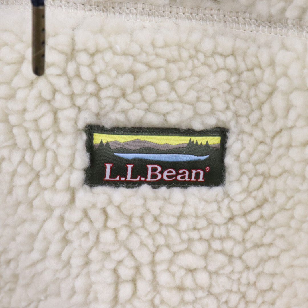 L.L.Bean(エルエルビーン)のL.L.Bean エルエルビーン マウンテンパイルフリースジャケット ジップアップパーカー ホワイト 511023 メンズのジャケット/アウター(フライトジャケット)の商品写真