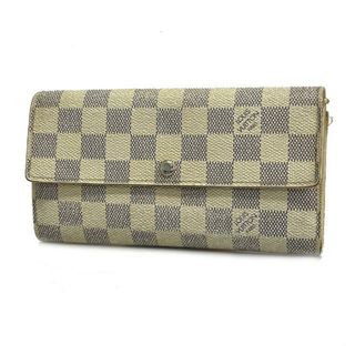 ルイヴィトン(LOUIS VUITTON)の【4gd3301】ルイヴィトン 長財布/ダミエ・アズール/ポルトフォイユサラ/N61735/ホワイト【中古】メンズ/レディース/ユニセックス(財布)