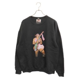 ワコマリア(WACKO MARIA)のWACKO MARIA ワコマリア ×Cheech&Chong UP IN SMOCK SWEAT SHIRT チーチ&チョン クルーネックスウェットトレーナー ブラック(スウェット)