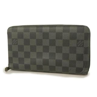 ルイヴィトン(LOUIS VUITTON)の【4gd3318】ルイヴィトン 長財布/ダミエ・グラフィット/ジッピーオーガナイザーNM/N60111/ブラック/グレー【中古】メンズ(財布)