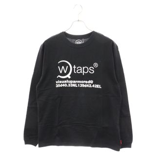 W)taps - WTAPS ダブルタップス 15AW GPS Longsleeve T-Shirt フロントプリントロングスリーブ長袖Tシャツ クルーネックカットソー ブラック