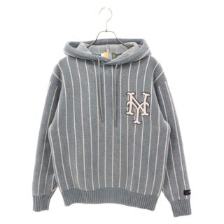 KITH キス 21AW×MLB for New York Mets Hayes Chenille Hoodie KHM030112 メジャーリーグベースボール ニューヨーク ヘイズシェニール ストライプフーディー パーカー(パーカー)