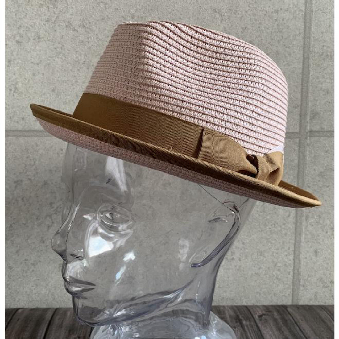 送料込 帽子 マニッシュ ハット パイピング 中折れ ストロー 男女 春夏 p メンズの帽子(ハット)の商品写真