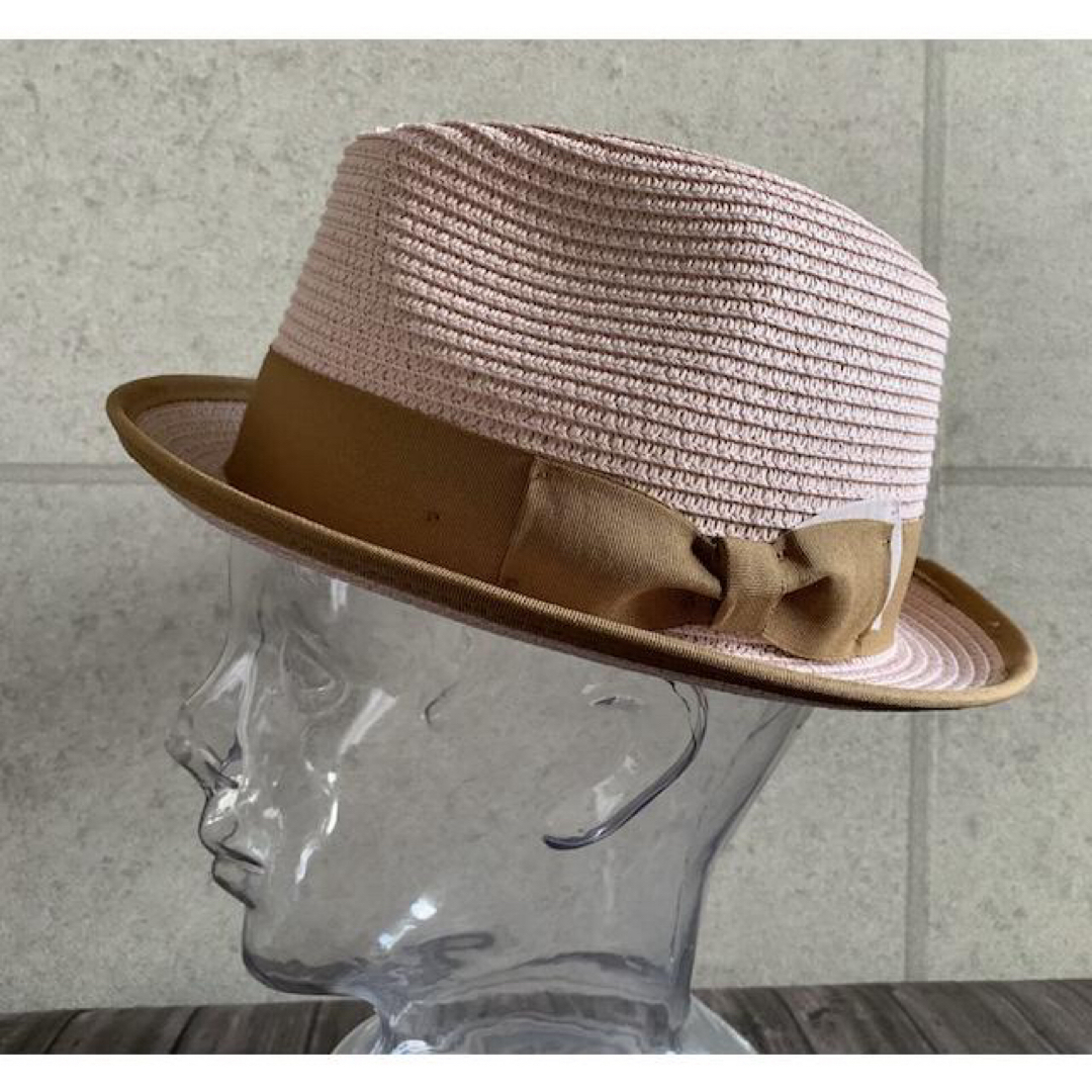 送料込 帽子 マニッシュ ハット パイピング 中折れ ストロー 男女 春夏 p メンズの帽子(ハット)の商品写真
