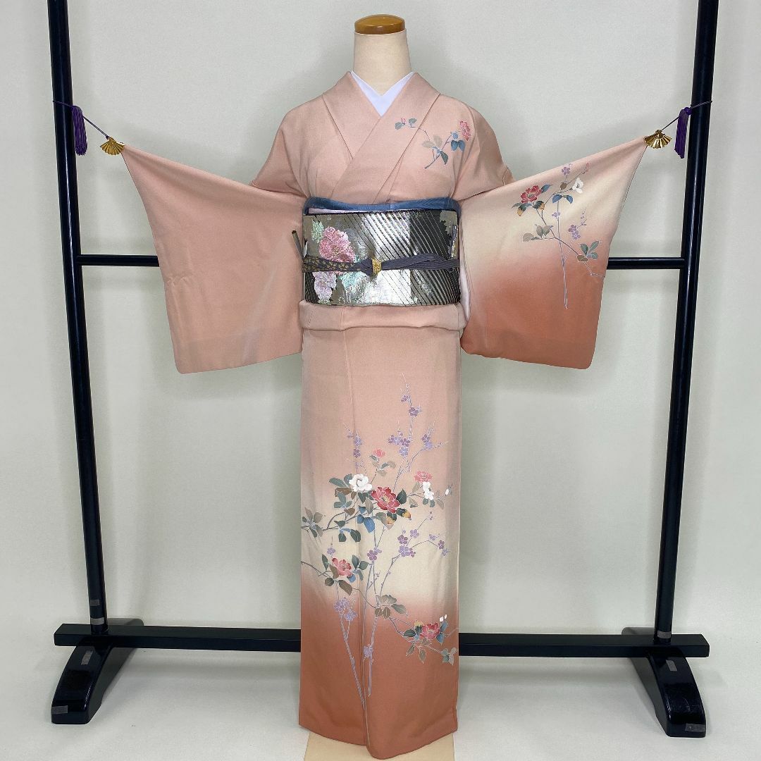 訪問着セット 附下 友禅 襦袢付き 帯揚げ 帯〆 リユース 新品 訪問着セット 附下 友禅 襦袢付き 帯揚げ 帯〆 リユース 新品