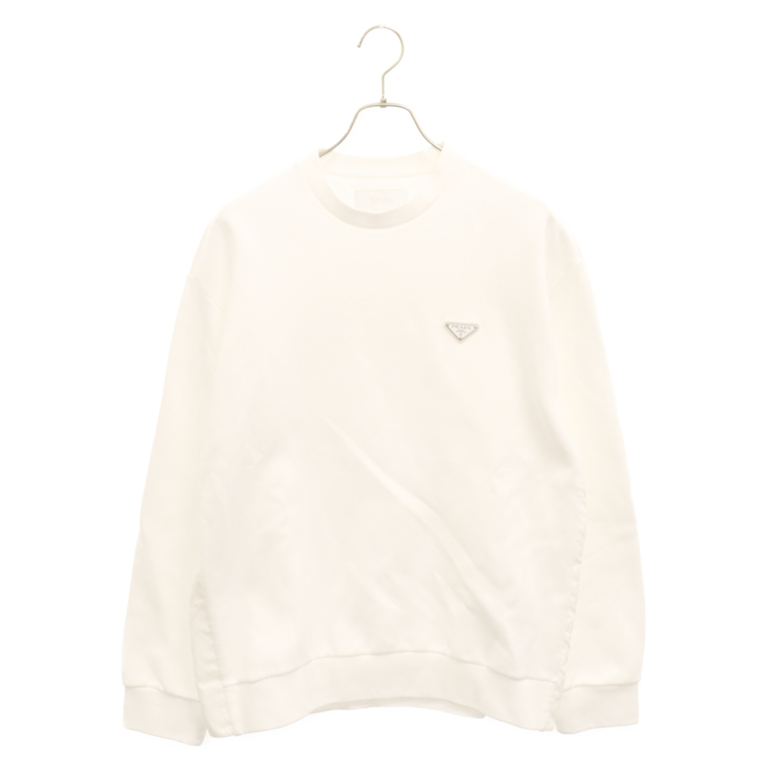 PRADA(プラダ)のPRADA プラダ 22AW Technical Cotton Sweatshirt テクニカルコットンスウェットシャツ クルーネック トレーナー ホワイト UJL30A S222 メンズのトップス(スウェット)の商品写真