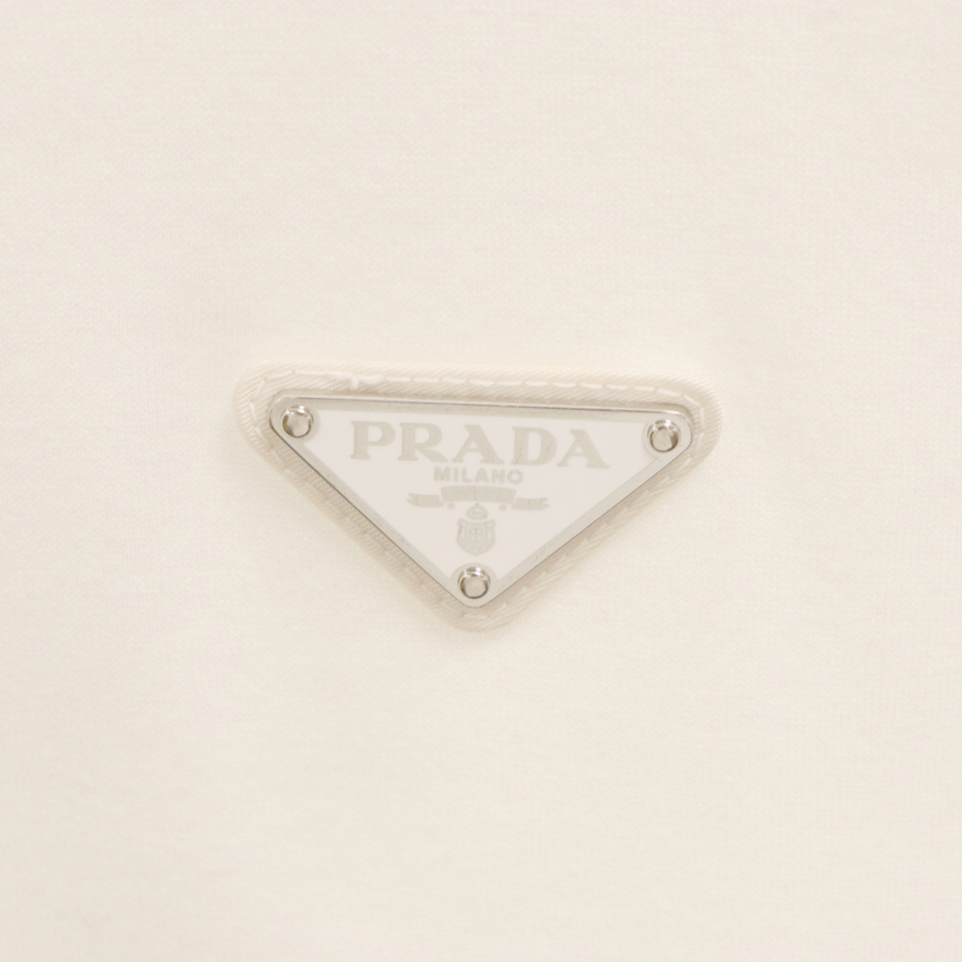 PRADA(プラダ)のPRADA プラダ 22AW Technical Cotton Sweatshirt テクニカルコットンスウェットシャツ クルーネック トレーナー ホワイト UJL30A S222 メンズのトップス(スウェット)の商品写真