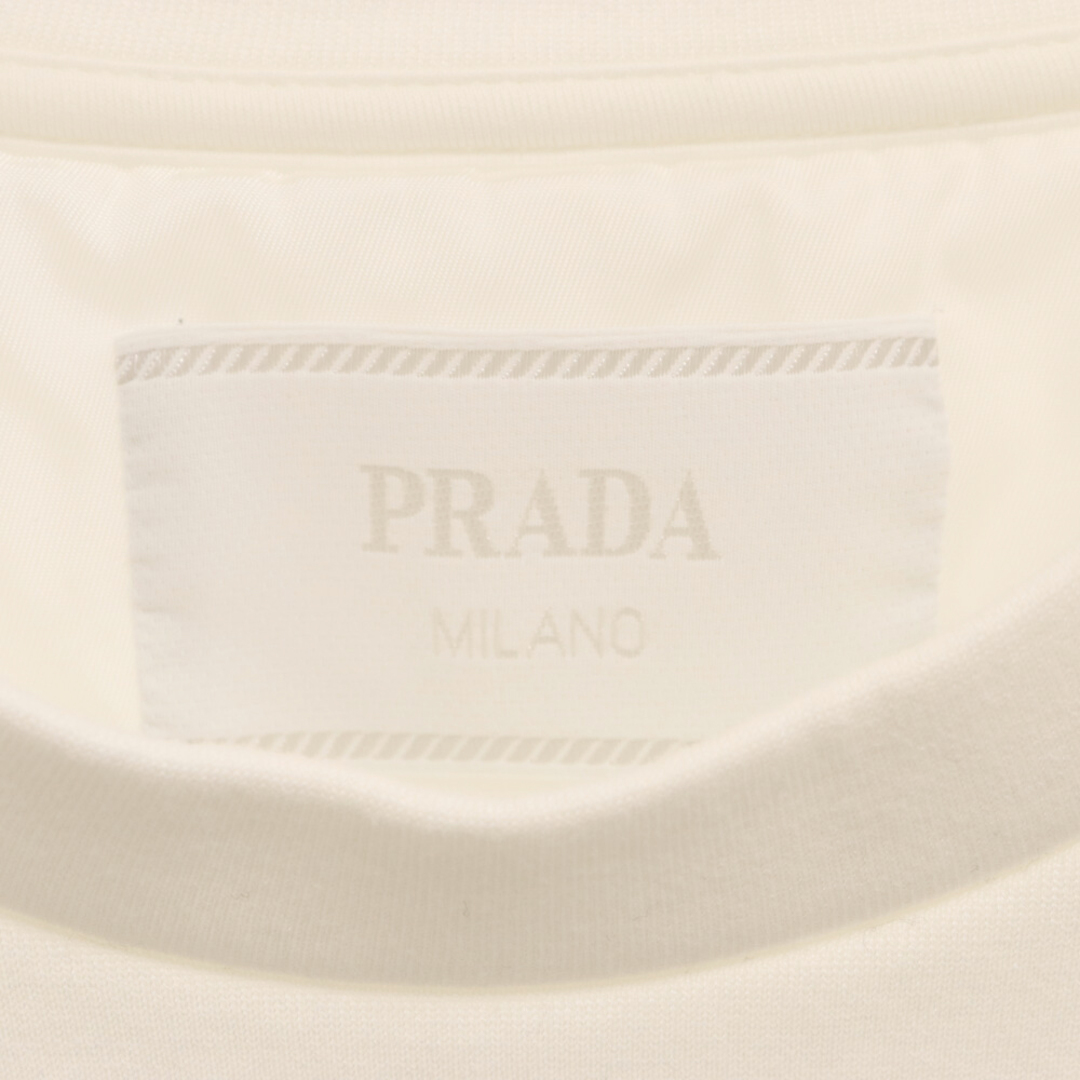 PRADA(プラダ)のPRADA プラダ 22AW Technical Cotton Sweatshirt テクニカルコットンスウェットシャツ クルーネック トレーナー ホワイト UJL30A S222 メンズのトップス(スウェット)の商品写真