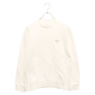 プラダ(PRADA)のPRADA プラダ 22AW Technical Cotton Sweatshirt テクニカルコットンスウェットシャツ クルーネック トレーナー ホワイト UJL30A S222(スウェット)