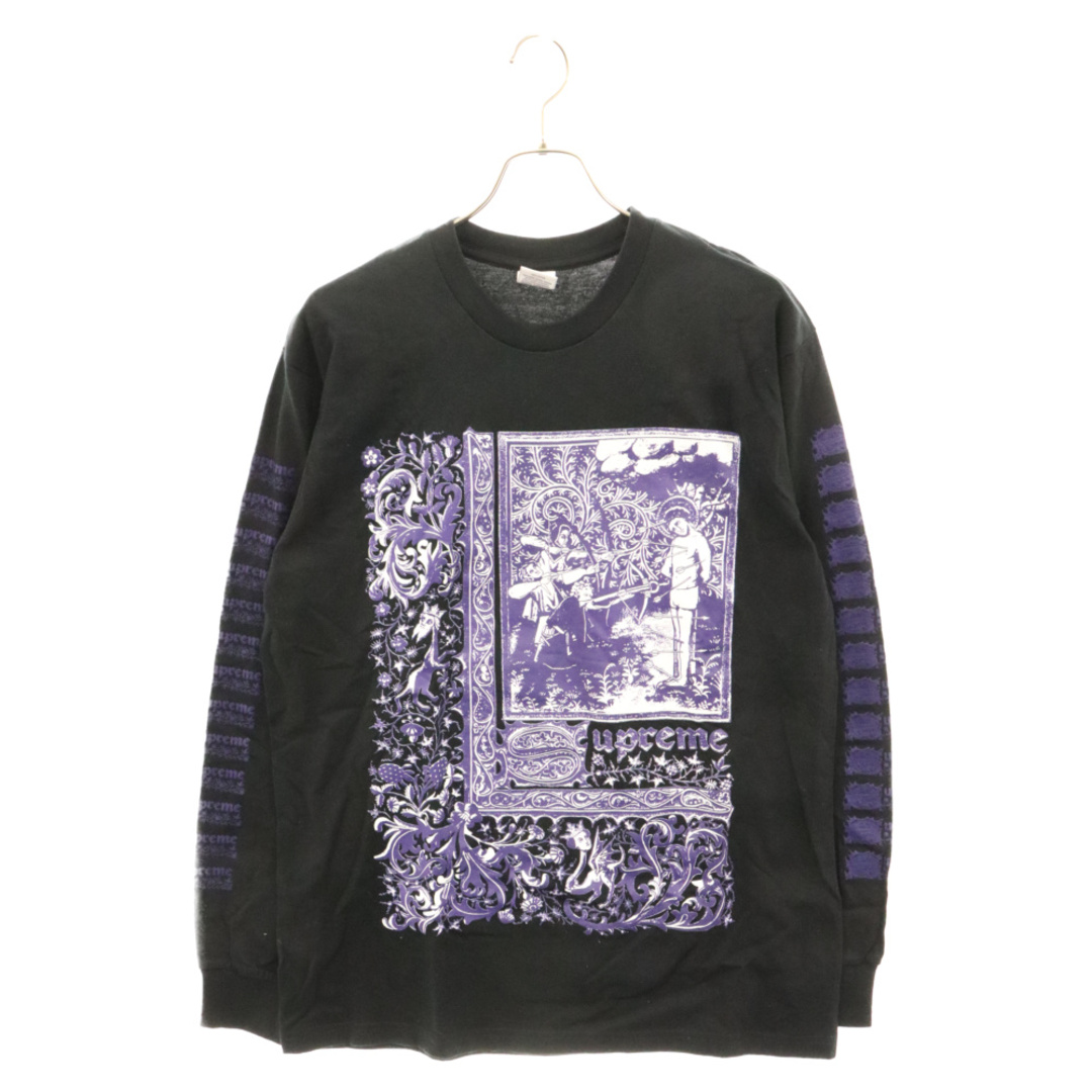 Supreme(シュプリーム)のSUPREME シュプリーム 24SS Saint Sebastian L/S Tee セイント セバスチャン 長袖Tシャツ カットソー ブラック/パープル メンズのトップス(Tシャツ/カットソー(七分/長袖))の商品写真