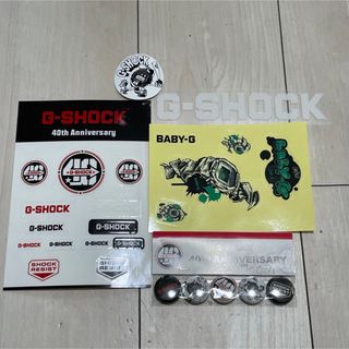 ジーショック(G-SHOCK)の新品 G-SHOCK ステッカー 缶バッチ オリジナル限定5点セット 送料無料(腕時計(デジタル))