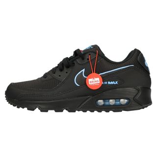 ナイキ(NIKE)のNIKE ナイキ Air Max 90 Black University Blue エアマックス90 ブラック ユニバーシティブルー ローカットスニーカー ブラック/ブルー US8.5/26.5cm FJ4218-001(スニーカー)