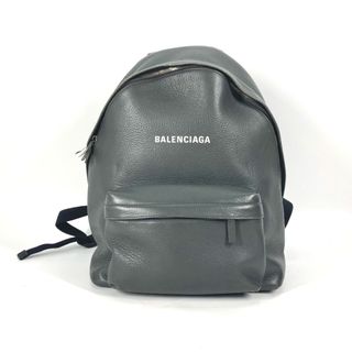 Balenciaga - バレンシアガ BALENCIAGA ロゴ エブリティ 552374 バックパック カバン リュックサック レザー グレー