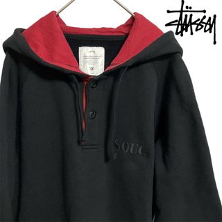 STUSSY - 【ステューシー】正規・新品タグ アーチロゴ グレー L ジップ 