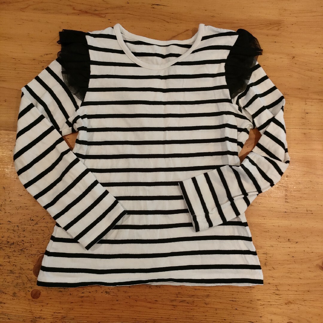 ZARA(ザラ)のボーダートップス キッズ/ベビー/マタニティのキッズ服女の子用(90cm~)(Tシャツ/カットソー)の商品写真