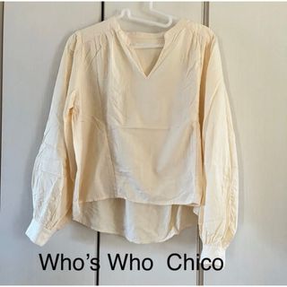 who's who Chico - フーズフーチコ　ボリューム袖プルオーバー　ブラウス