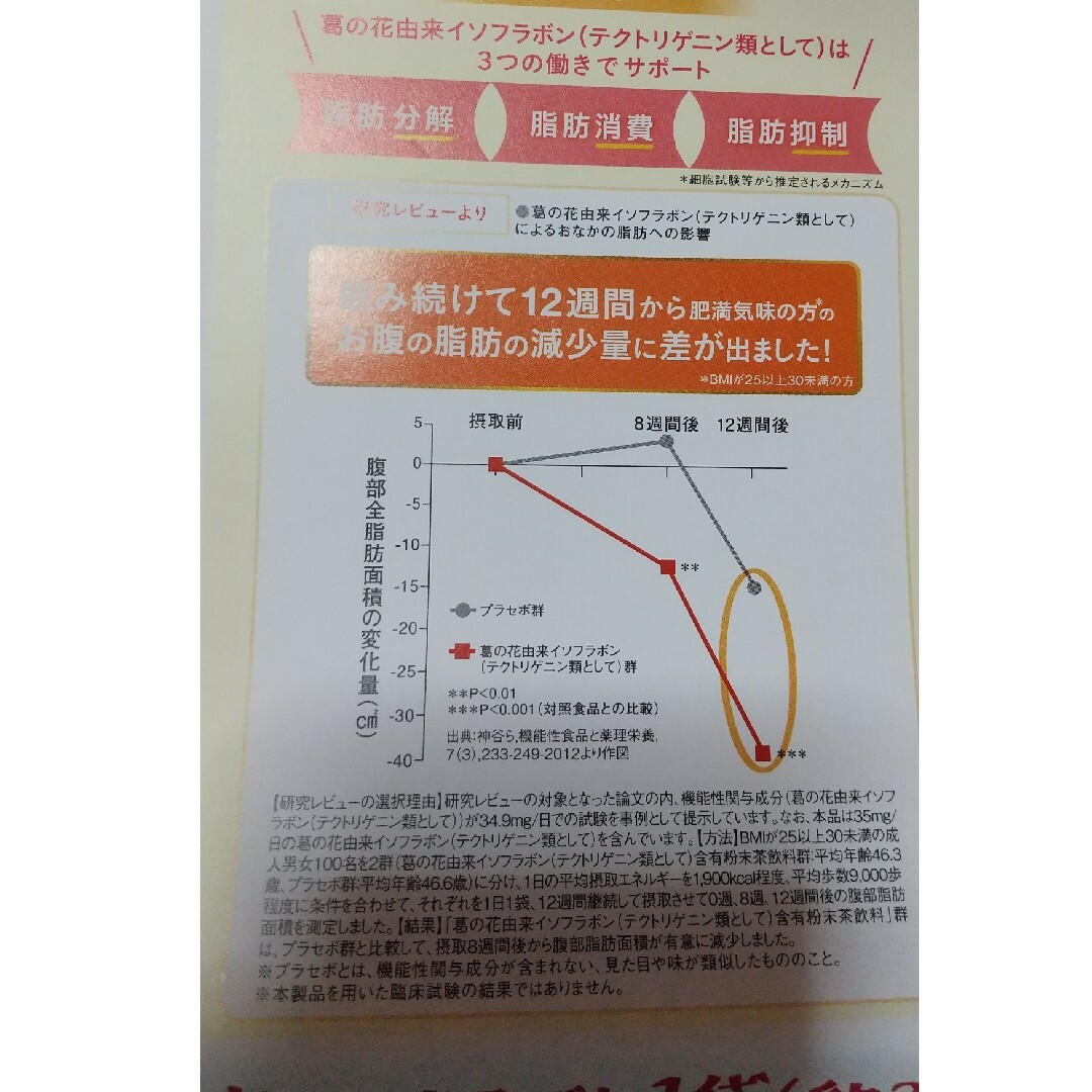 大正製薬(タイショウセイヤク)のお腹の脂肪が気になる方のタブレット コスメ/美容のダイエット(ダイエット食品)の商品写真