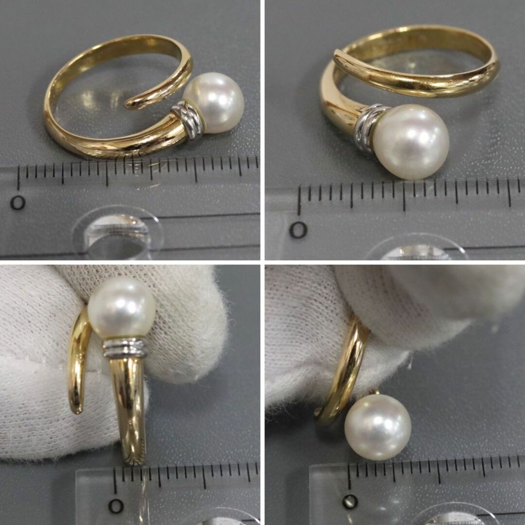 STAR JEWELRY(スタージュエリー)のスタージュエリー K18/Pt900パールリング 3.6g #9 レディースのアクセサリー(リング(指輪))の商品写真