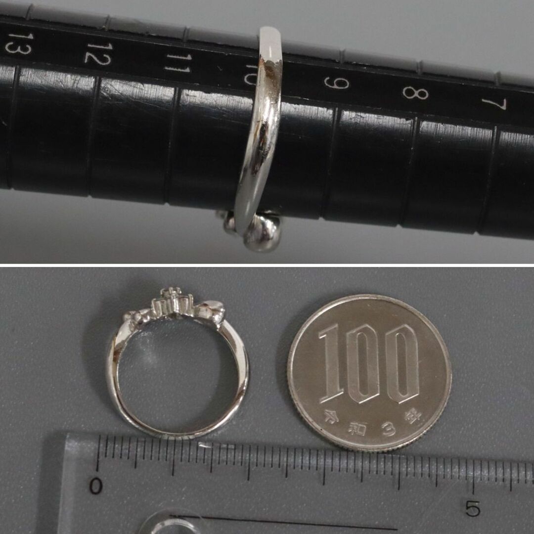 Pt900ダイヤモンドリング D0.14 3.7g #10 レディースのアクセサリー(リング(指輪))の商品写真