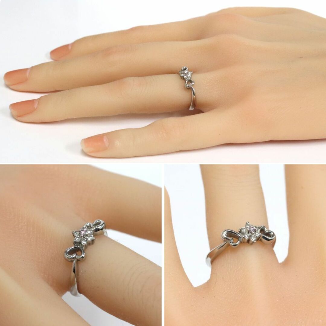 Pt900ダイヤモンドリング D0.14 3.7g #10 レディースのアクセサリー(リング(指輪))の商品写真