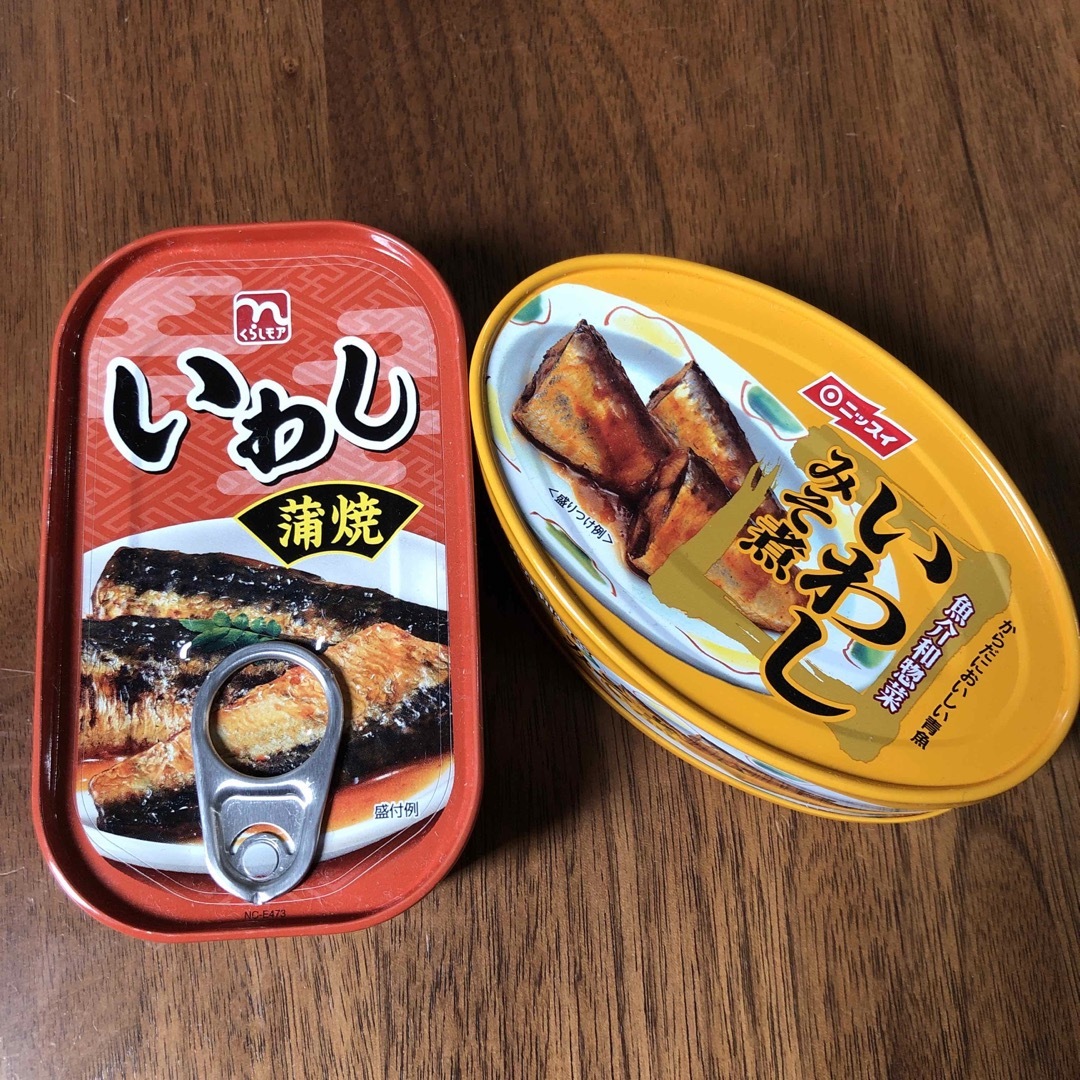 ニッスイ いわし味噌煮 100g、いわし 蒲焼 100g 各1缶 食品/飲料/酒の食品(その他)の商品写真