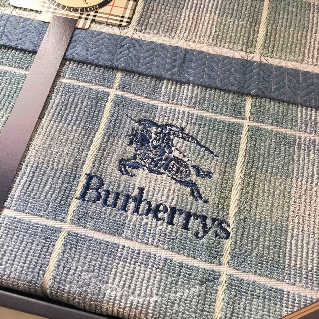 BURBERRY(バーバリー)のバーバリー  Burberry タオルケット　チェック　ノバチェック　ブルー インテリア/住まい/日用品の寝具(その他)の商品写真