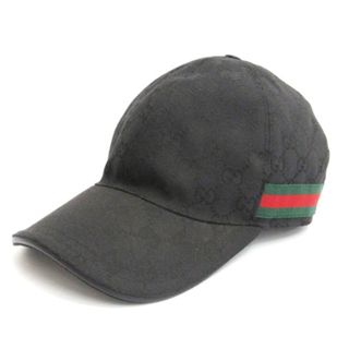 グッチ(Gucci)のグッチ GGキャンバス ベースボールキャップ ブラック M 58 ■ECS(キャップ)