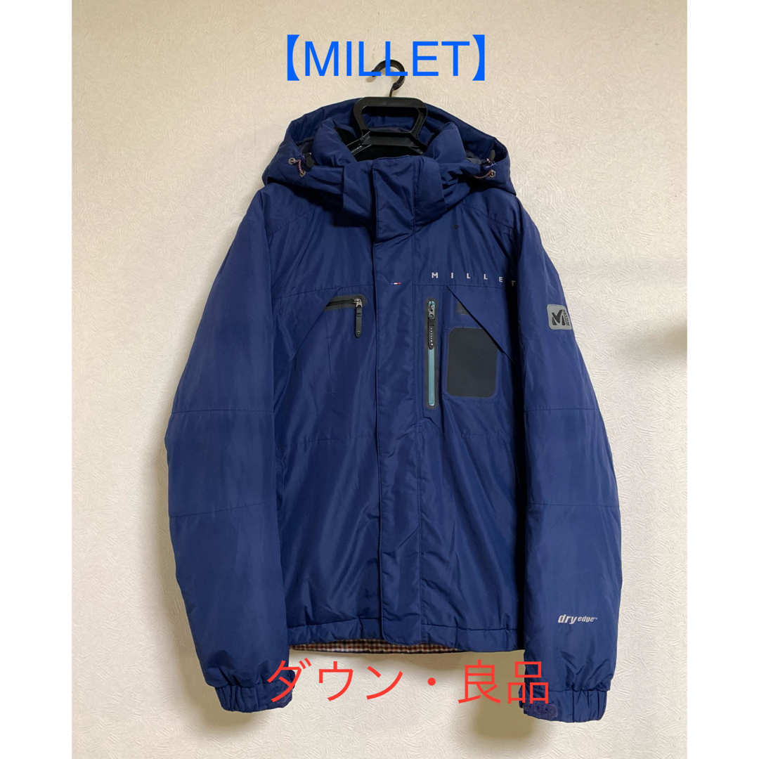 MILLET(ミレー)の【MILLET】ミレーダウンジャケット ドライエッジ ネイビー 100M/L良品 メンズのジャケット/アウター(ダウンジャケット)の商品写真