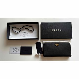 プラダ(PRADA)のPRADA プラダ　1ML506 SAFFIANO TRIANG NERO 黒(長財布)