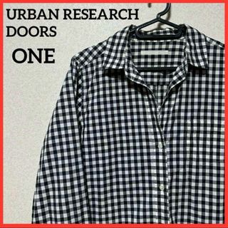 アーバンリサーチドアーズ(URBAN RESEARCH DOORS)の【希少】アーバンリサーチドアーズ オープンカラーシャツ チェックシャツ 長袖(シャツ/ブラウス(長袖/七分))