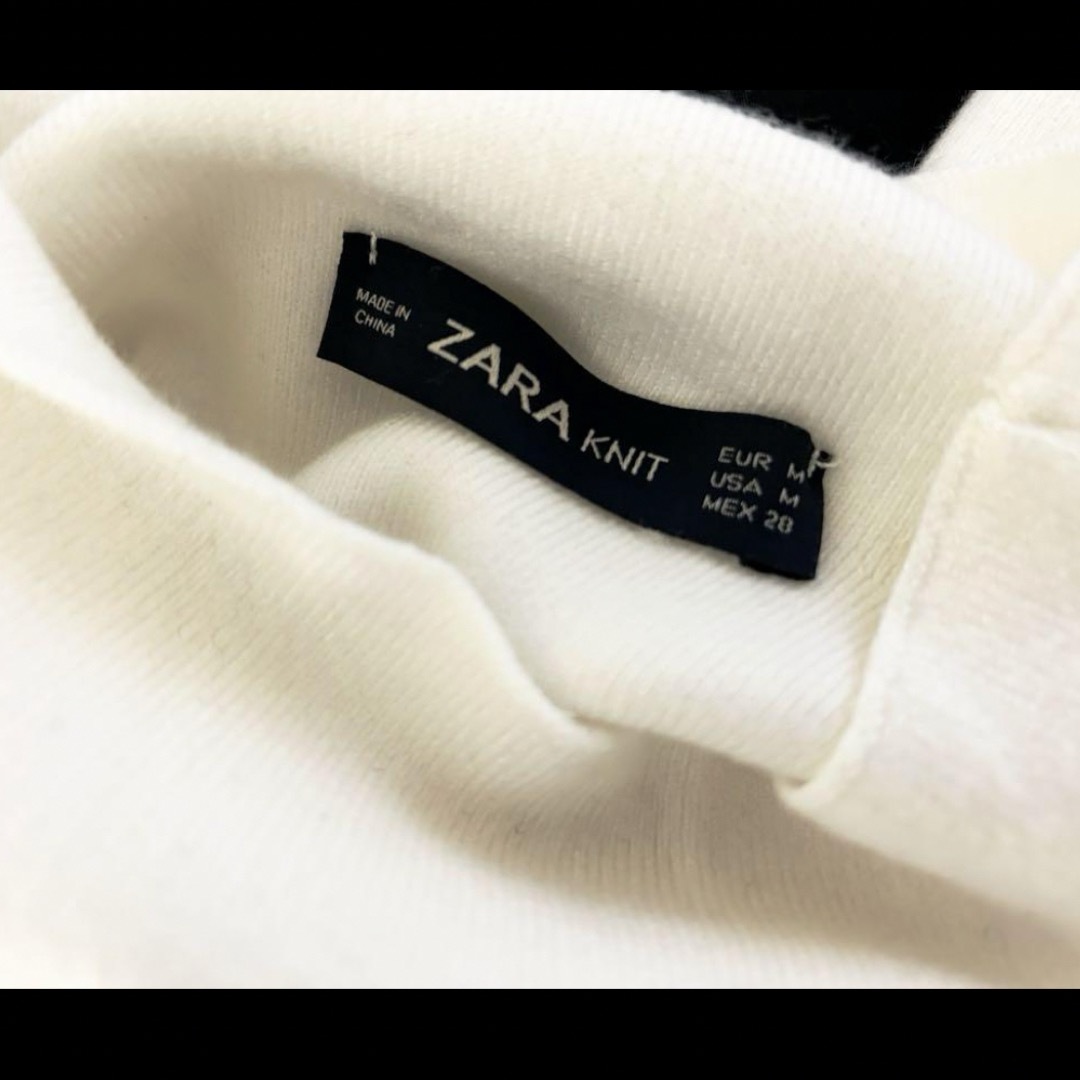 ZARA(ザラ)のZara 半袖ニット　バイカラー レディースのトップス(ニット/セーター)の商品写真