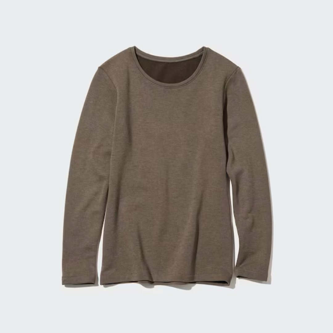 UNIQLO(ユニクロ)の【2枚】新品　ユニクロ　ヒートテックウルトラウォームクルーネックT（超極暖）S レディースのトップス(Tシャツ(長袖/七分))の商品写真