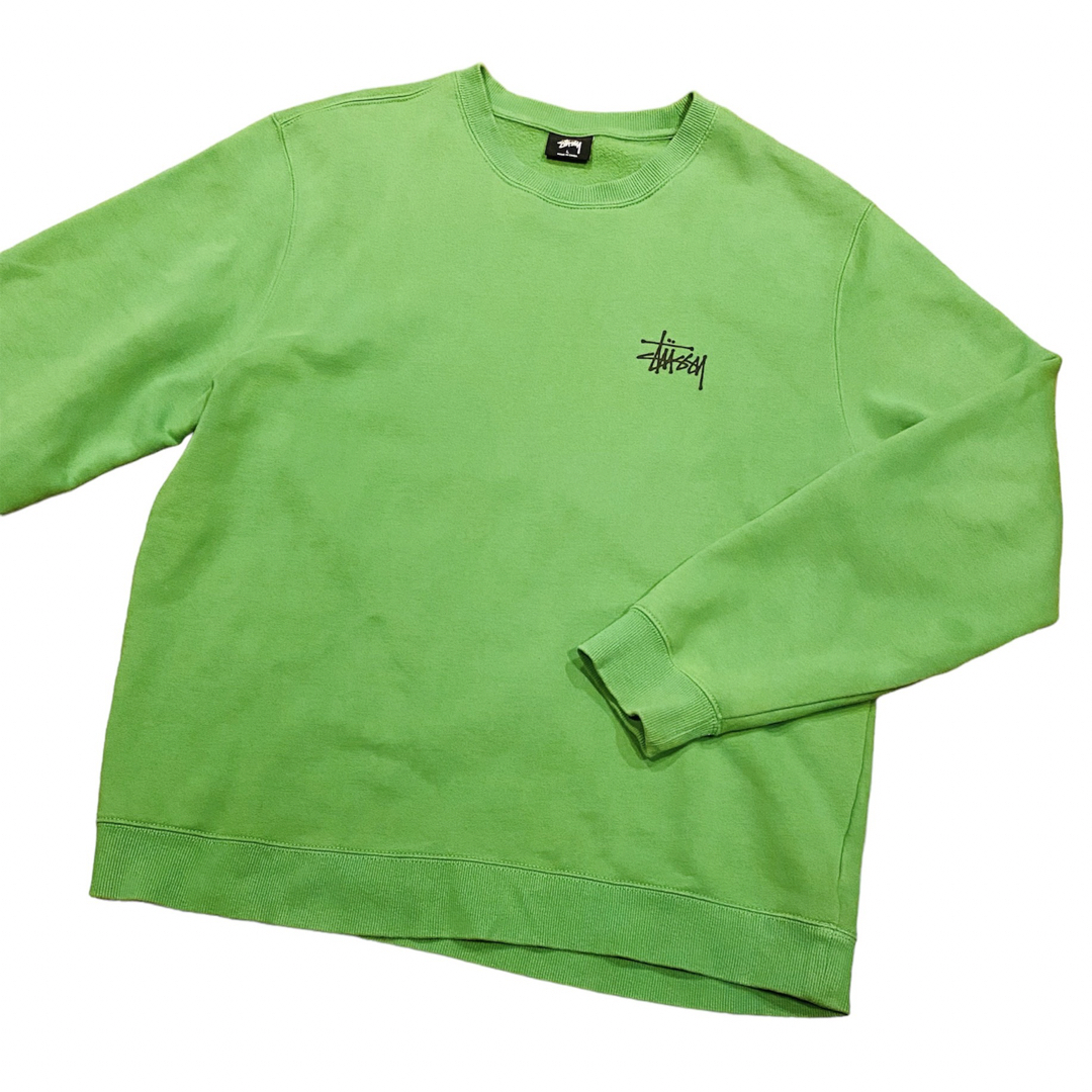 STUSSY(ステューシー)の【入手困難】STUSSY スウェット L グリーン 大きいサイズ ステューシー メンズのトップス(スウェット)の商品写真