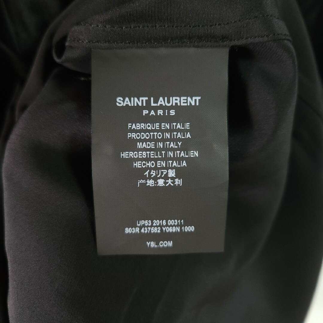 Saint Laurent(サンローラン)の16AW SAINT LAURENT PARIS シルクリボンシャツ ブラック メンズのトップス(シャツ)の商品写真
