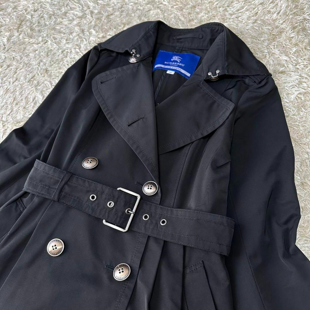 BURBERRY BLUE LABEL(バーバリーブルーレーベル)のバーバリー ブルーレーベル フレア トレンチコート ベルト付き レディースのジャケット/アウター(トレンチコート)の商品写真