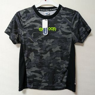 アウトドアプロダクツ(OUTDOOR PRODUCTS)のOUTDOOR　アウトドア　スポーツTシャツ　黒グレー系迷彩・140(Tシャツ/カットソー)